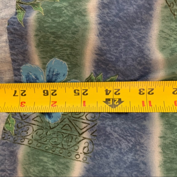 Consensus: Blue Hawaiian Shirt Hibiscus Large - Picture 9 of 9